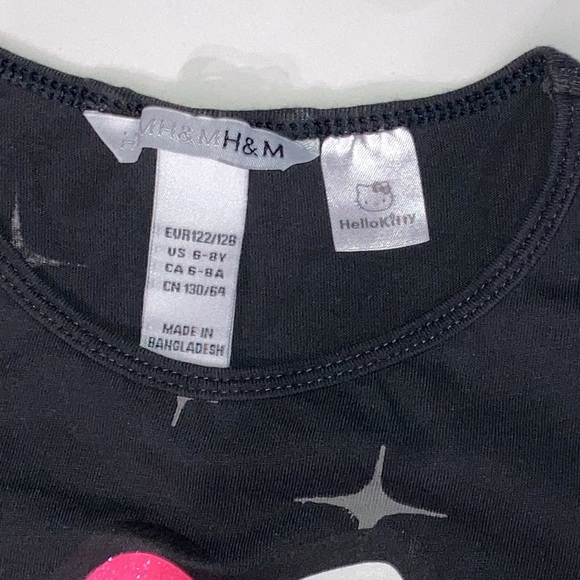 Hello kitty ruffled sleeve black t-shirt - Picture 2 of 7